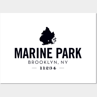 Marine Park (black) Posters and Art